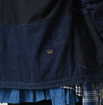 45R Indigo Iroiro Patchwork 908 8 Knot Binder Cardigan