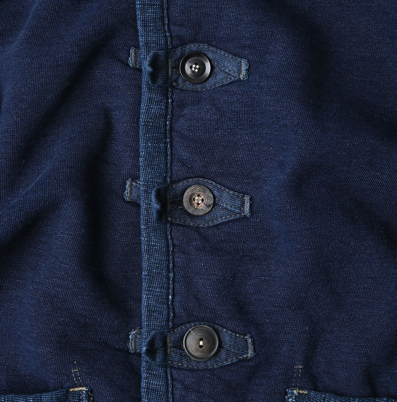 45R Indigo Iroiro Patchwork 908 8 Knot Binder Cardigan - Image 18