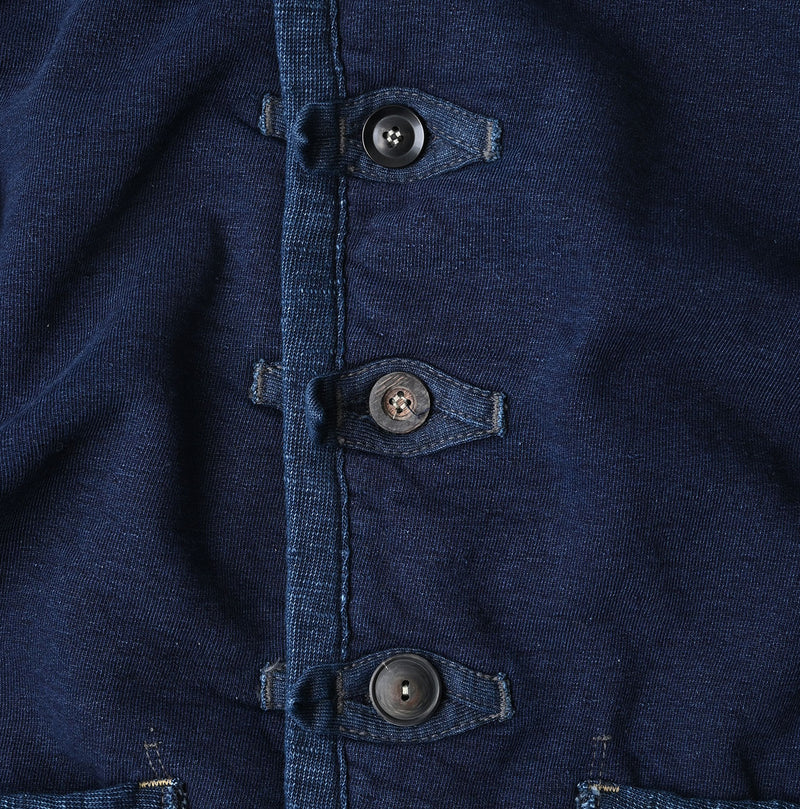 45R Indigo Iroiro Patchwork 908 8 Knot Binder Cardigan - Image 18