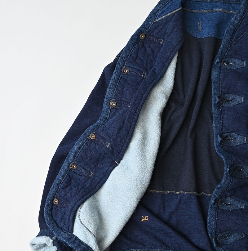 45R Indigo Iroiro Patchwork 908 8 Knot Binder Cardigan - Image 26