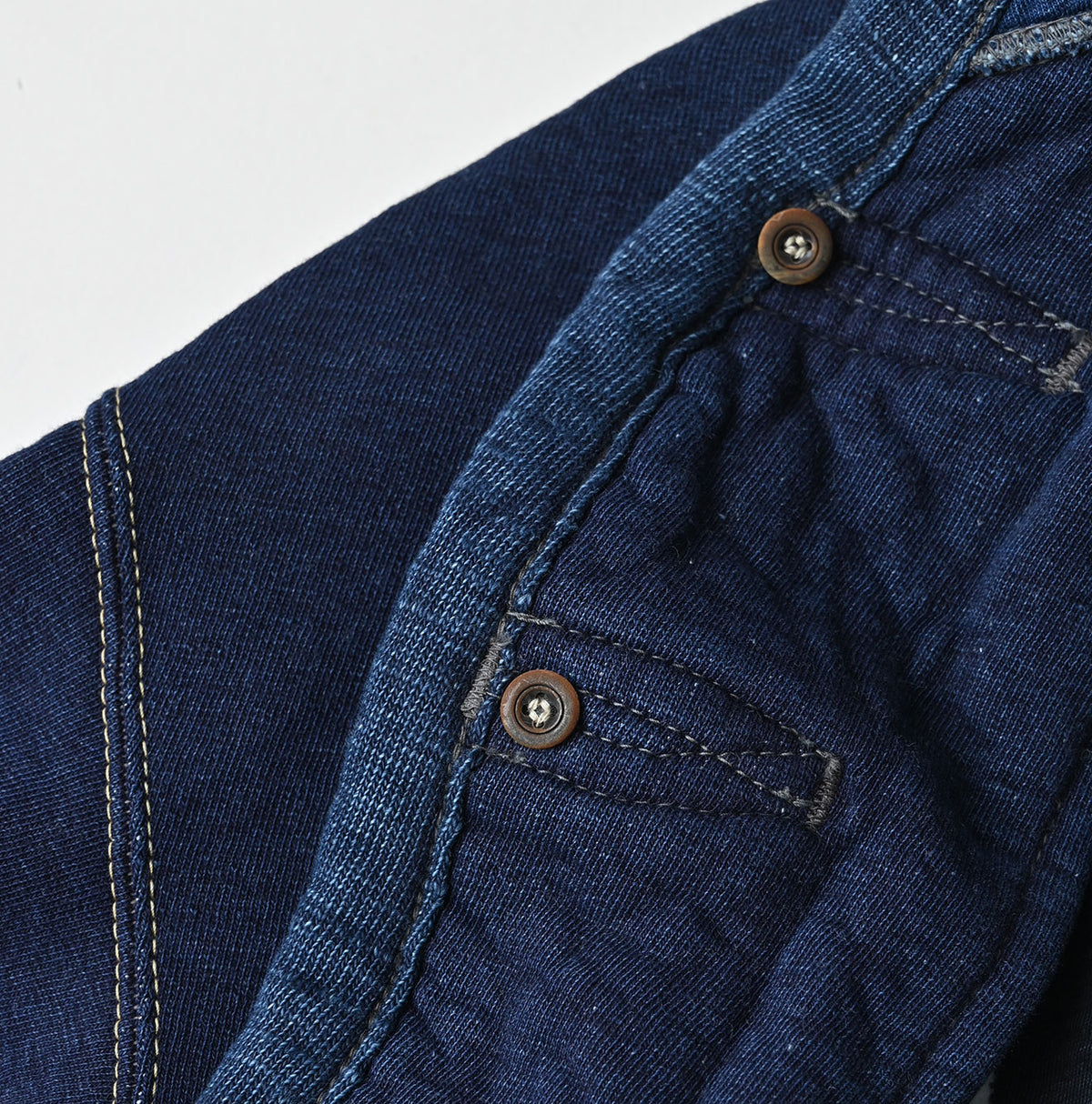 45R Indigo Iroiro Patchwork 908 8 Knot Binder Cardigan