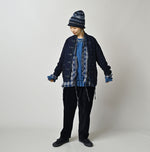 45R Indigo Iroiro Patchwork 908 8 Knot Binder Cardigan