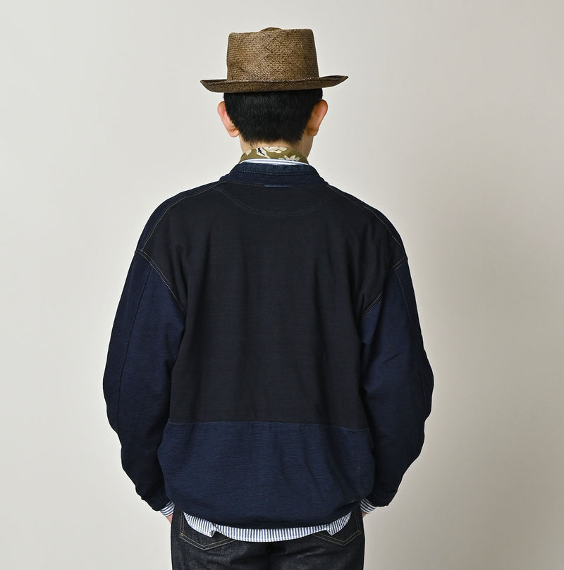 45R Indigo Iroiro Patchwork 908 8 Knot Binder Cardigan - Image 6