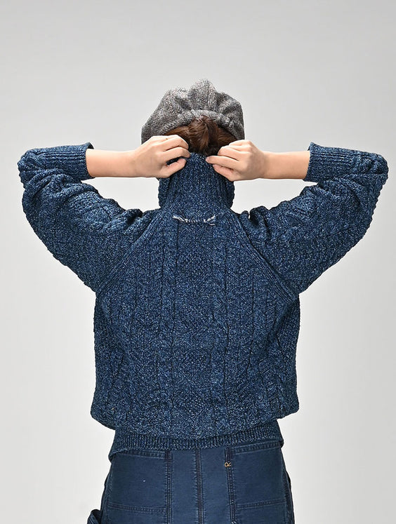 Indigo Aran Sweater