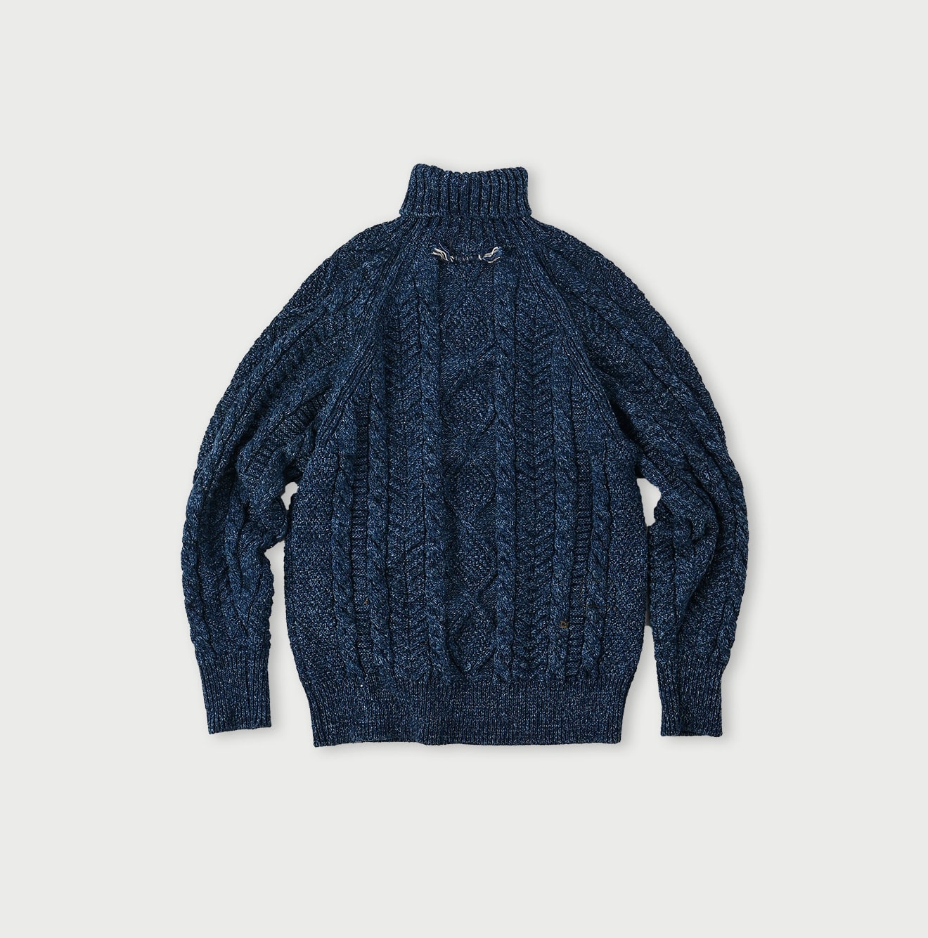 45R Indigo Aran Sweater