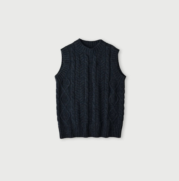 45R Cashmere Aran Vest