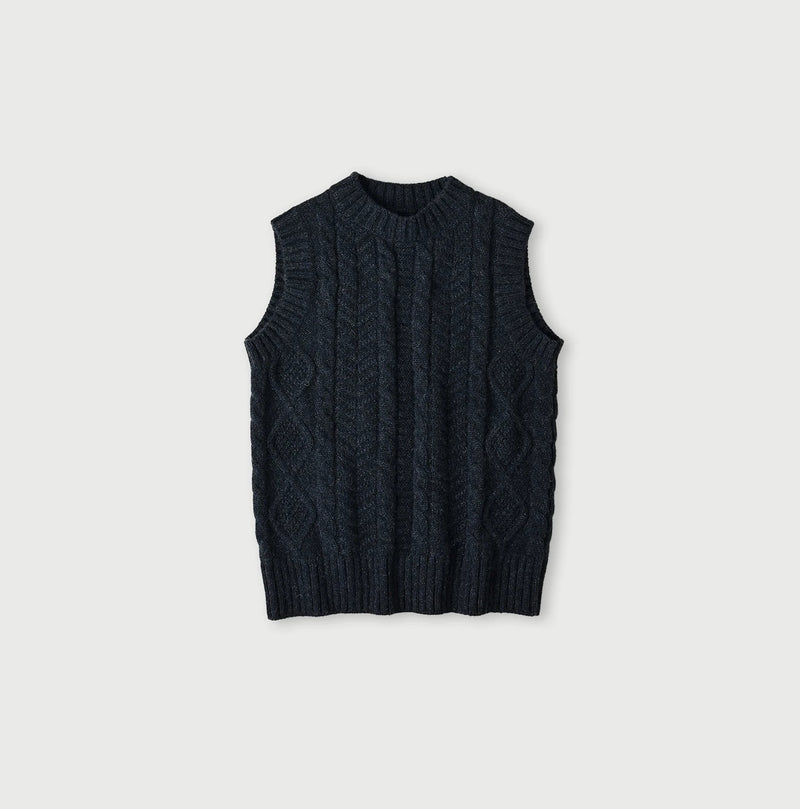 45R Cashmere Aran Vest - Image 3
