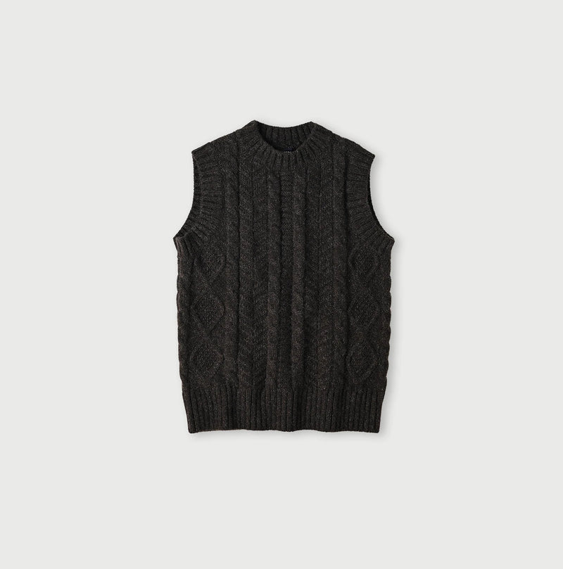 45R Cashmere Aran Vest - Image 4
