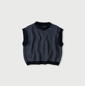 Indigo Bonita Jacquard Vest