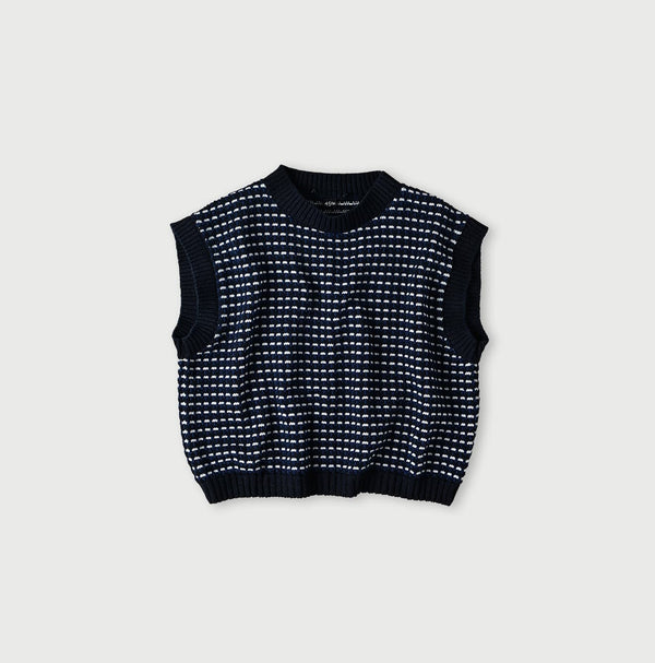 45R Indigo Bonita Jacquard Vest