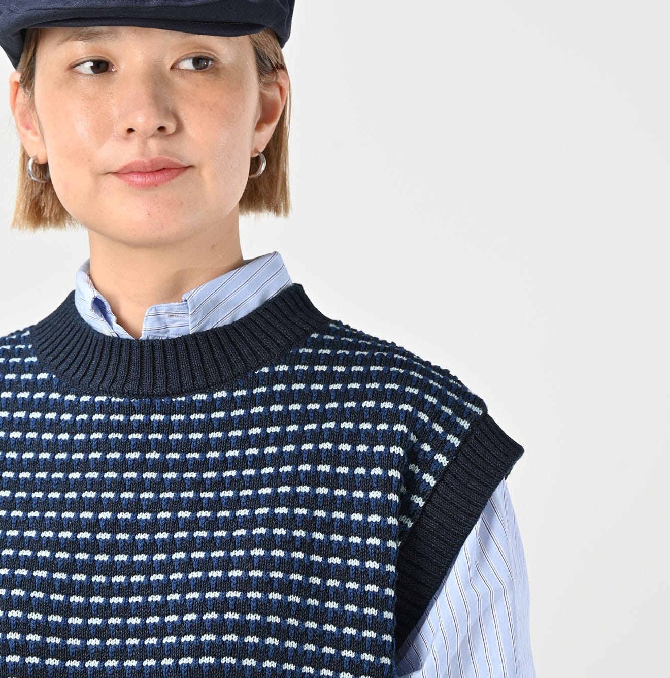 45R Indigo Bonita Jacquard Vest