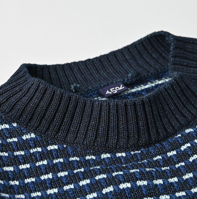45R Indigo Bonita Jacquard Vest