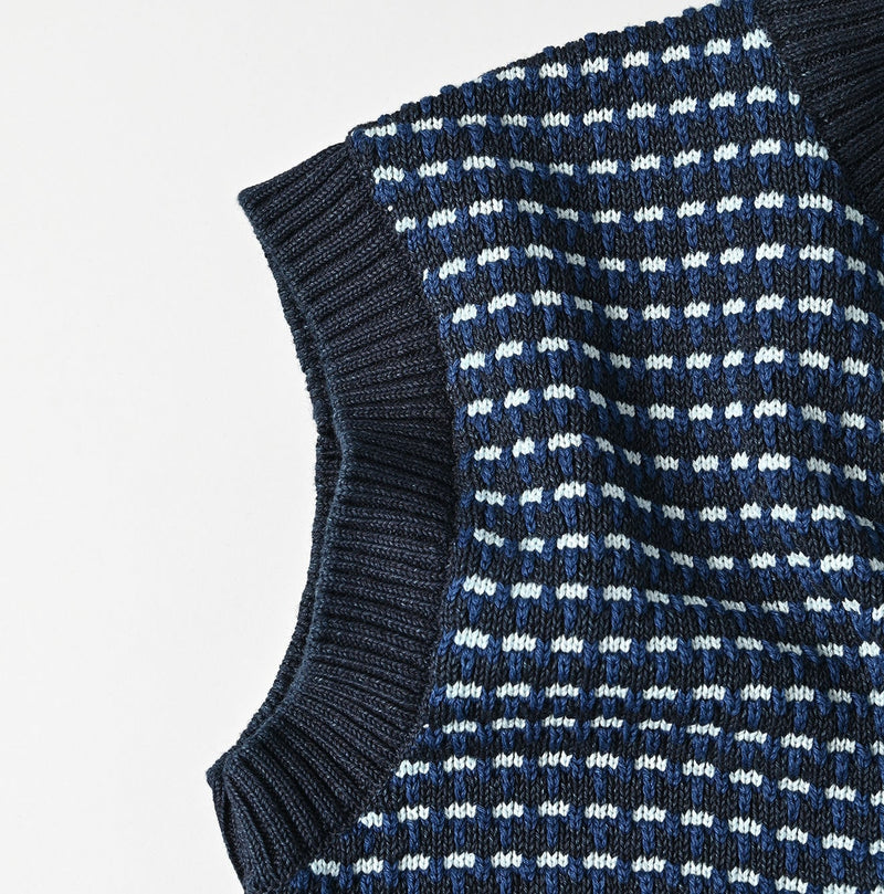 45R Indigo Bonita Jacquard Vest