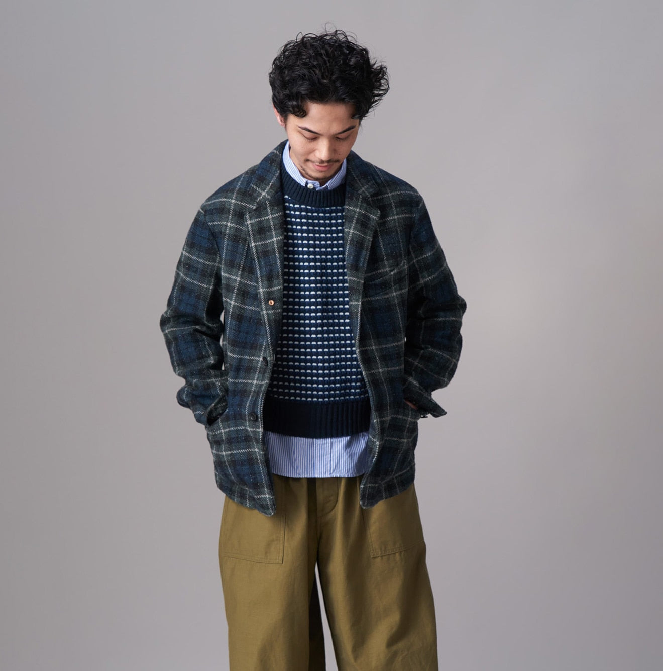45R Indigo Bonita Jacquard Vest