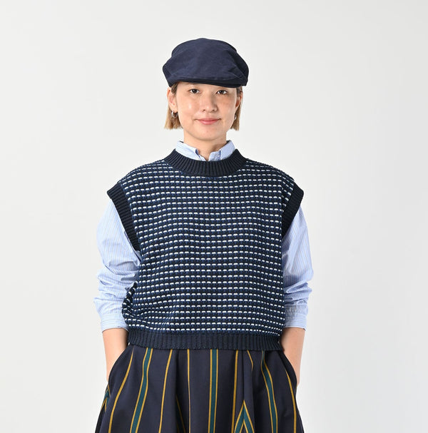 45R Indigo Bonita Jacquard Vest