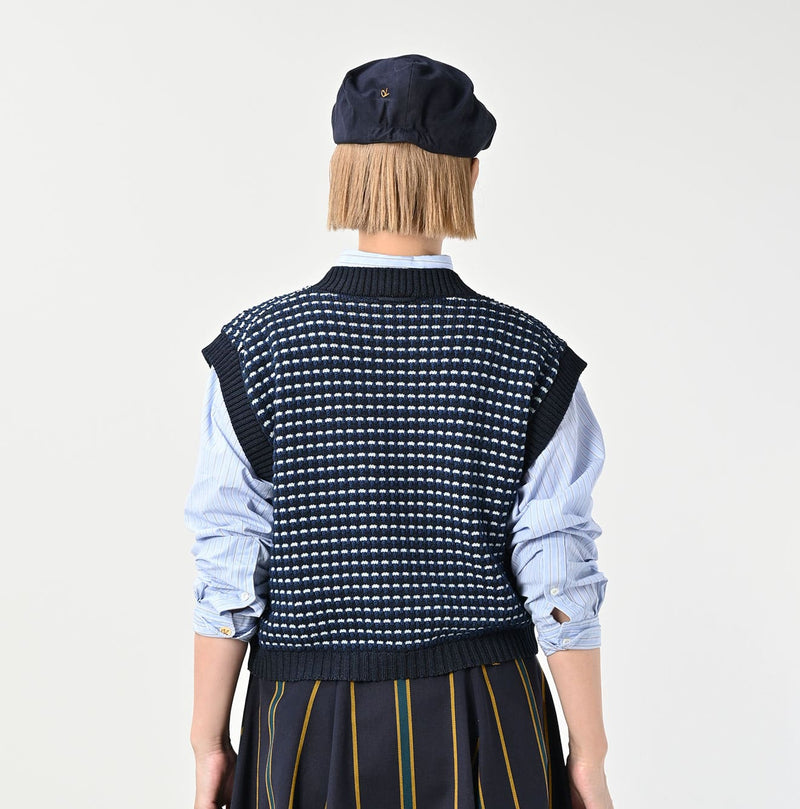 45R Indigo Bonita Jacquard Vest