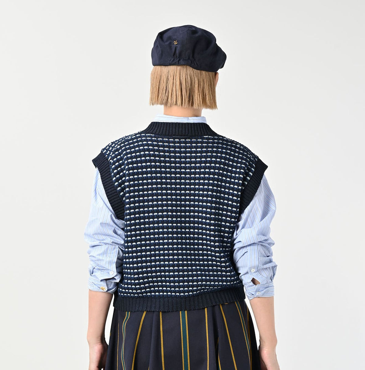 45R Indigo Bonita Jacquard Vest
