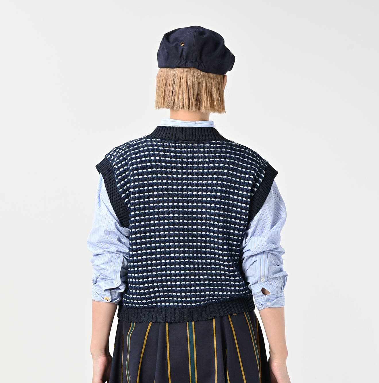 45R Indigo Bonita Jacquard Vest