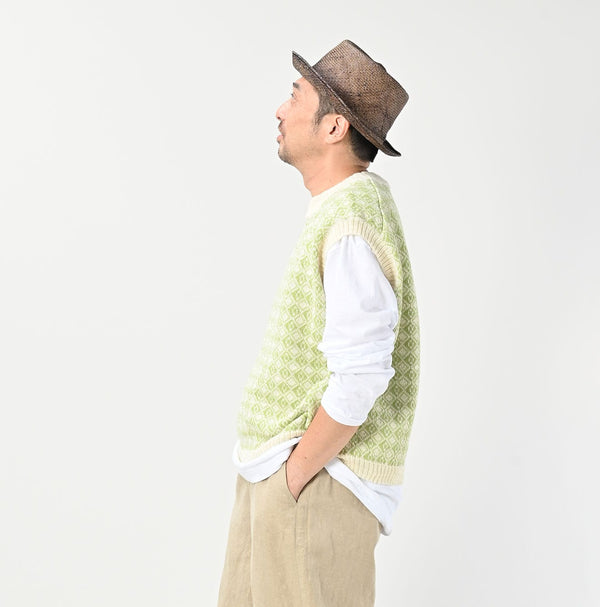 45R Bonita Jacquard Vest (Green)