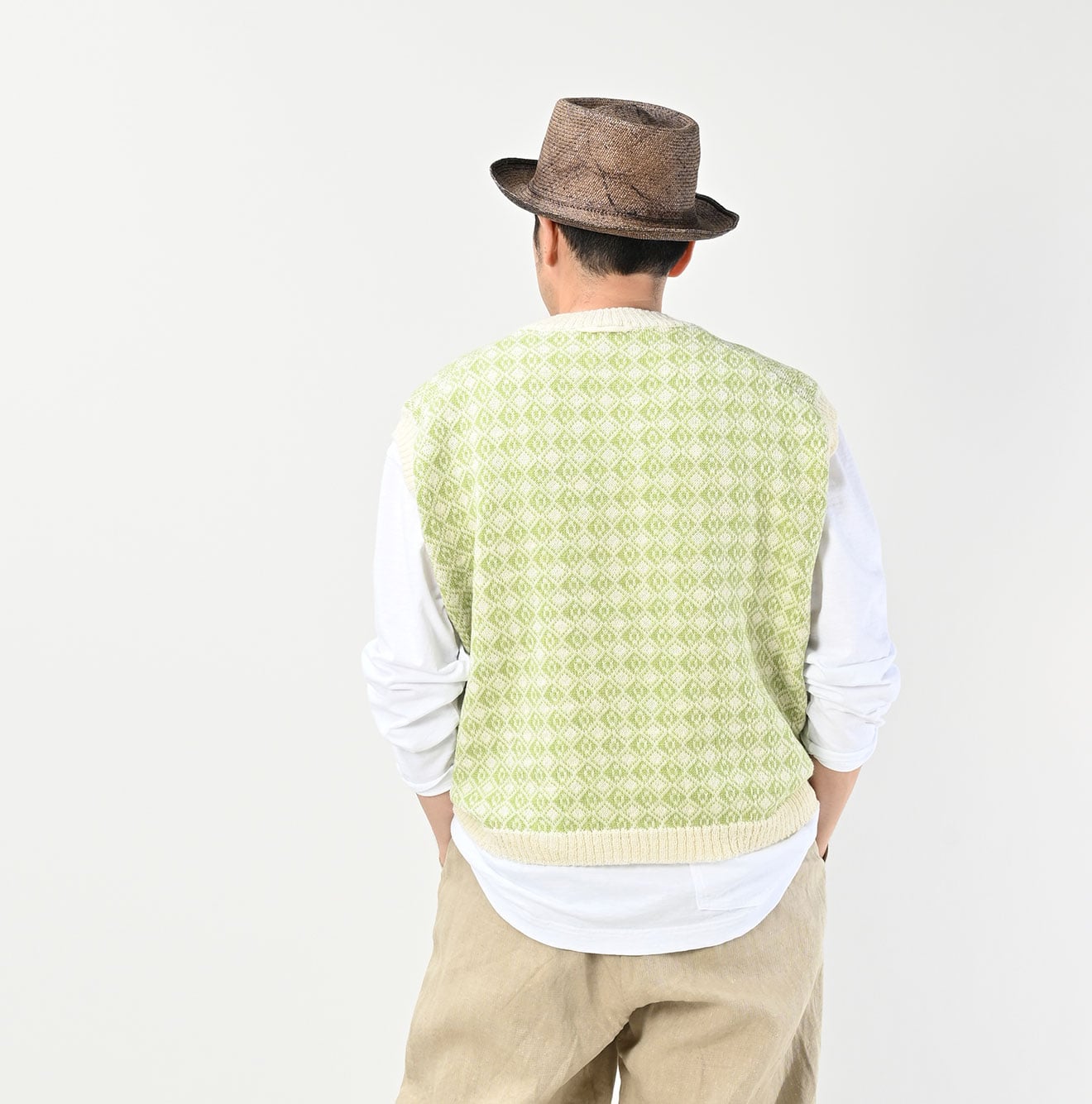 45R Bonita Jacquard Vest (Green)