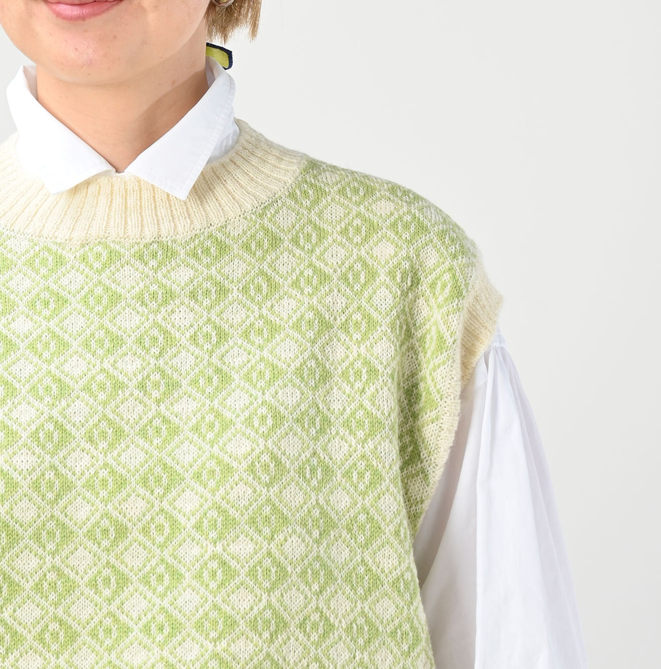 45R Bonita Jacquard Vest (Green)