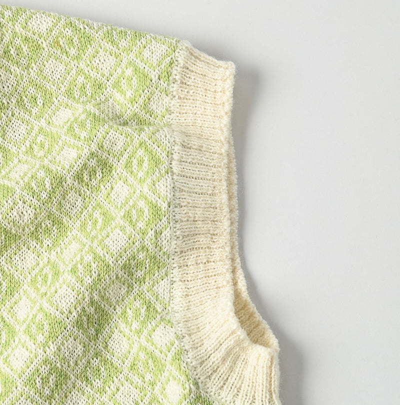 45R Bonita Jacquard Vest (Green)