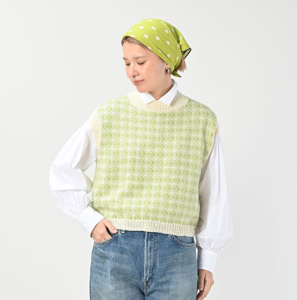 45R Bonita Jacquard Vest (Green)