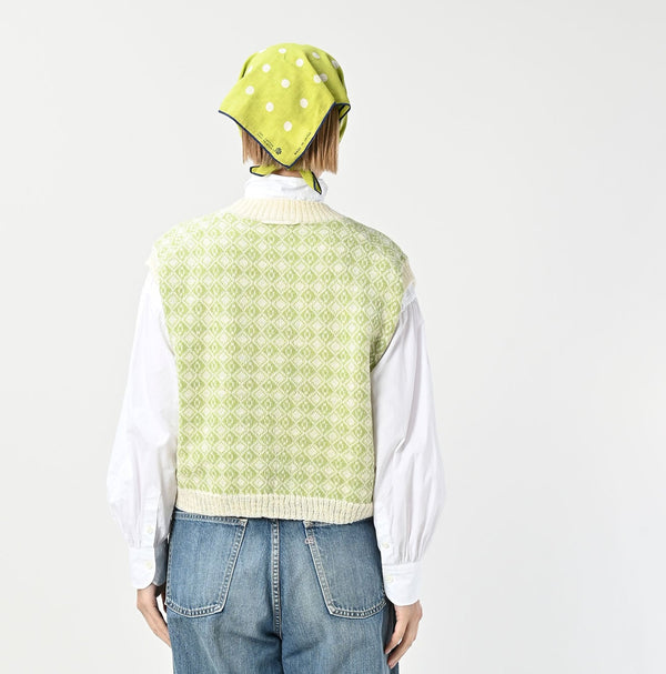 45R Bonita Jacquard Vest (Green)