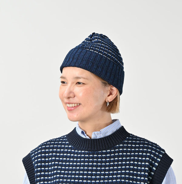 45R Indigo Bonita Jacquard Cap