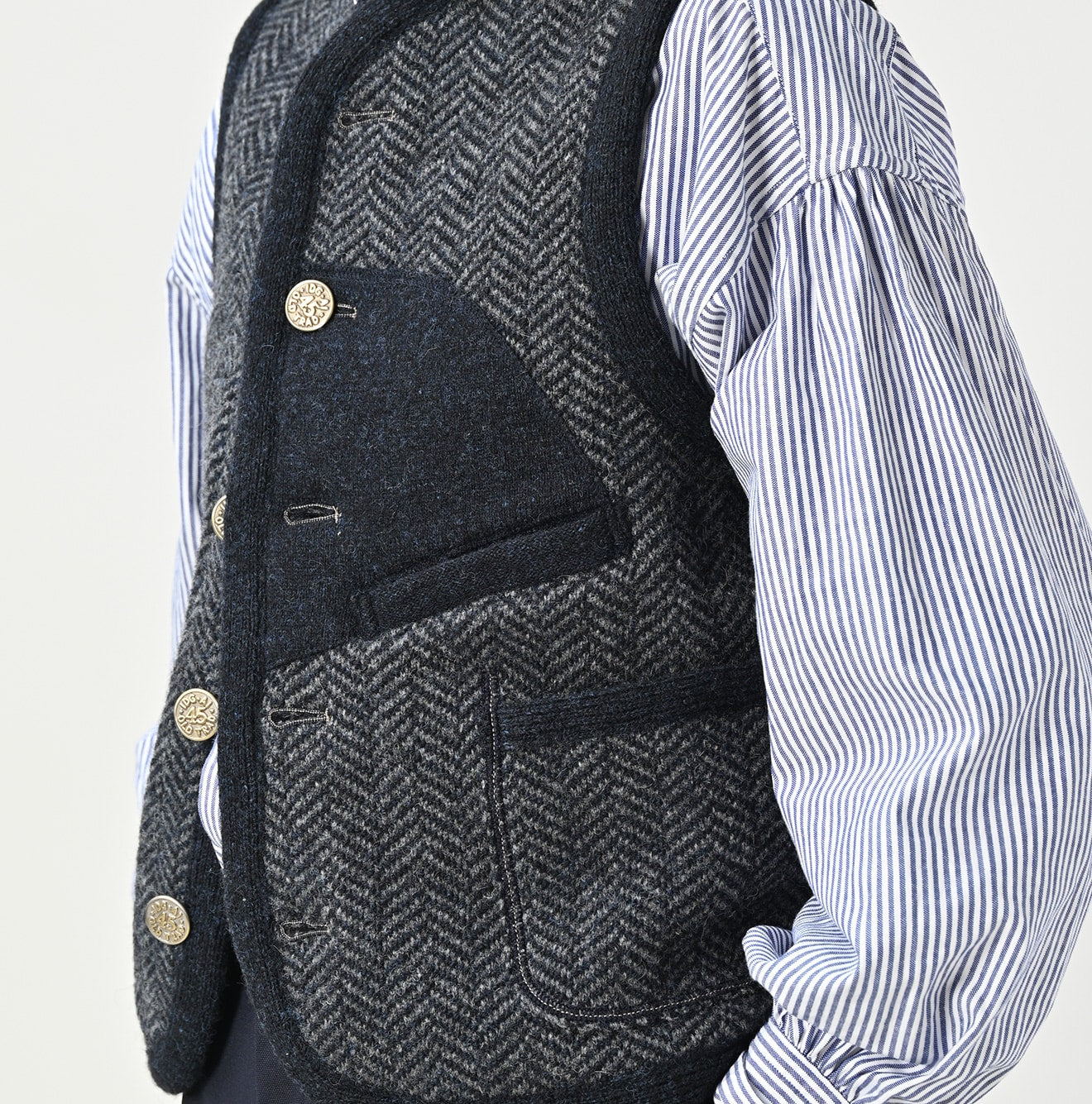 45R Shetland Tweed 908 Vest - Image 13
