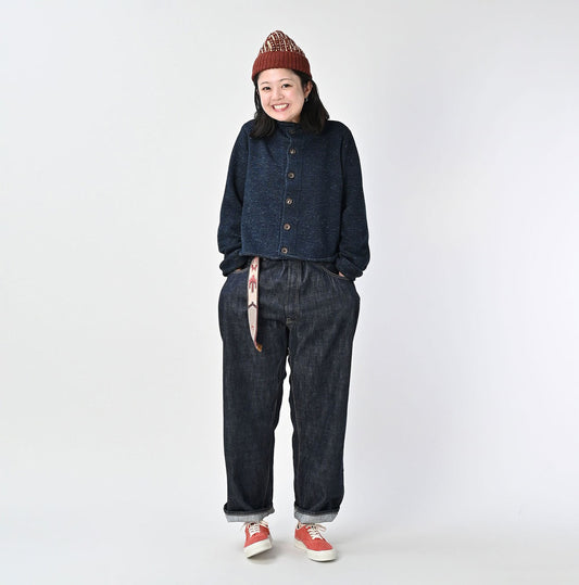 Indigo Square Knit Cardigan