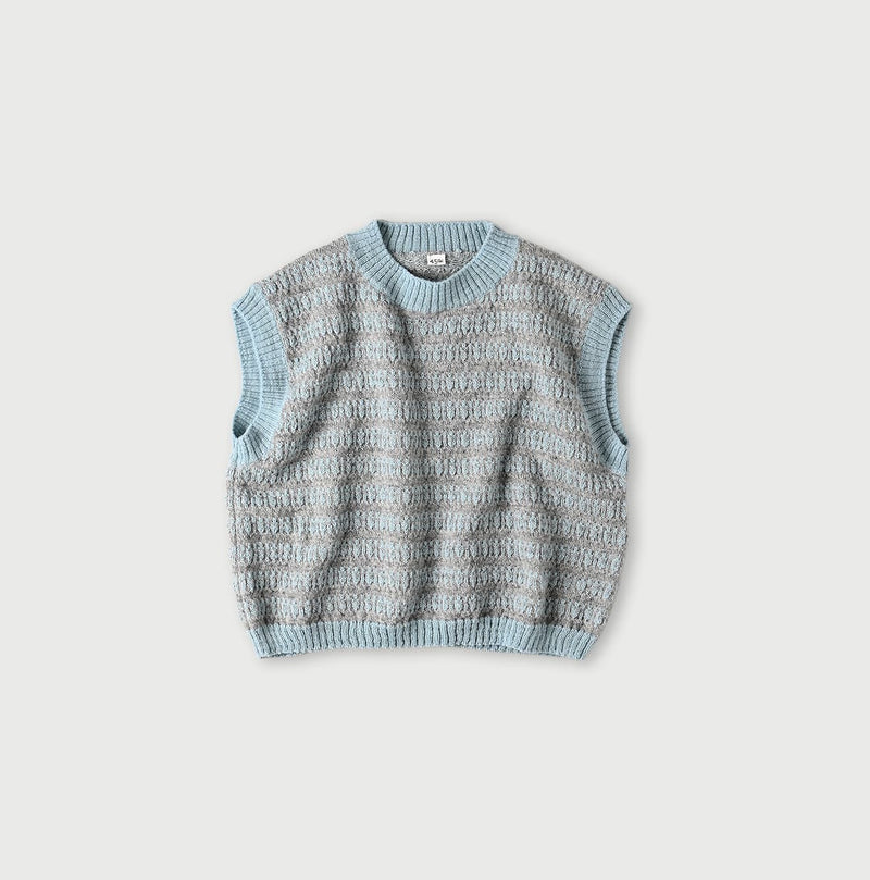 45R Bonita Jacquard Vest (Saxe Blue)