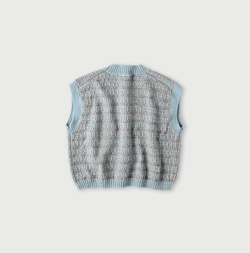 45R Bonita Jacquard Vest (Saxe Blue)