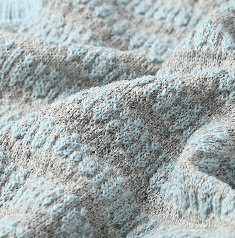 45R Bonita Jacquard Vest (Saxe Blue)