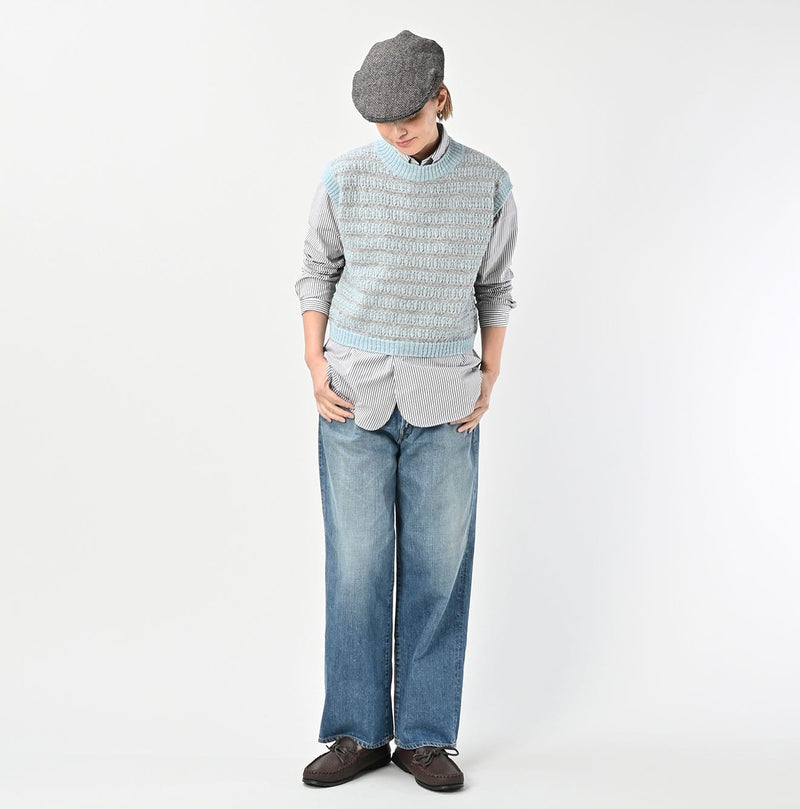 45R Bonita Jacquard Vest (Saxe Blue)