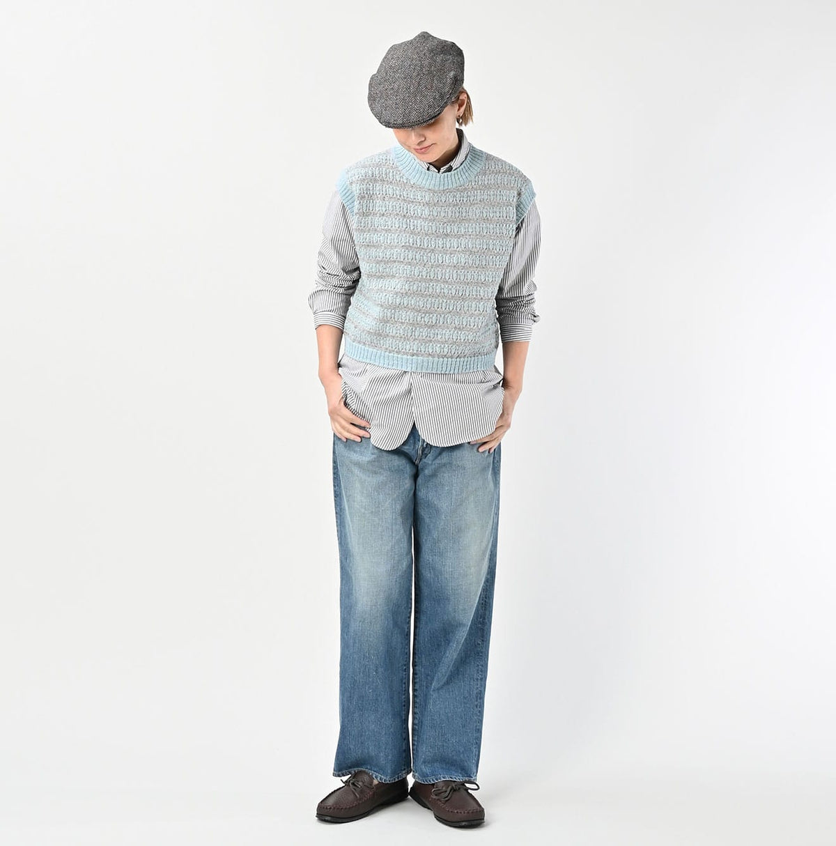 45R Bonita Jacquard Vest (Saxe Blue)