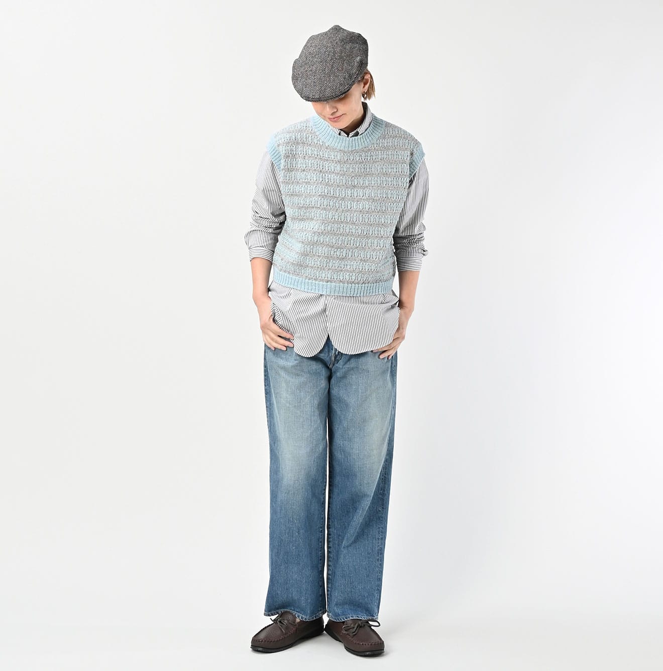 45R Bonita Jacquard Vest (Saxe Blue)