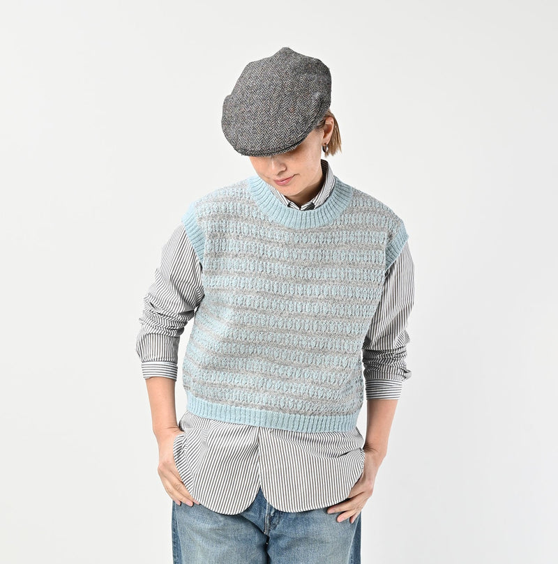 45R Bonita Jacquard Vest (Saxe Blue)