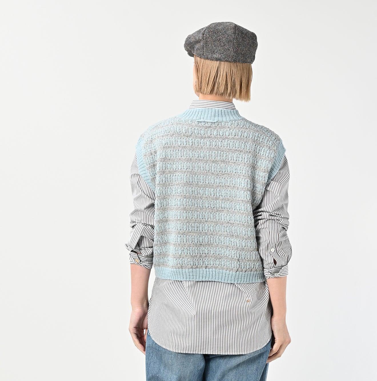 45R Bonita Jacquard Vest (Saxe Blue)