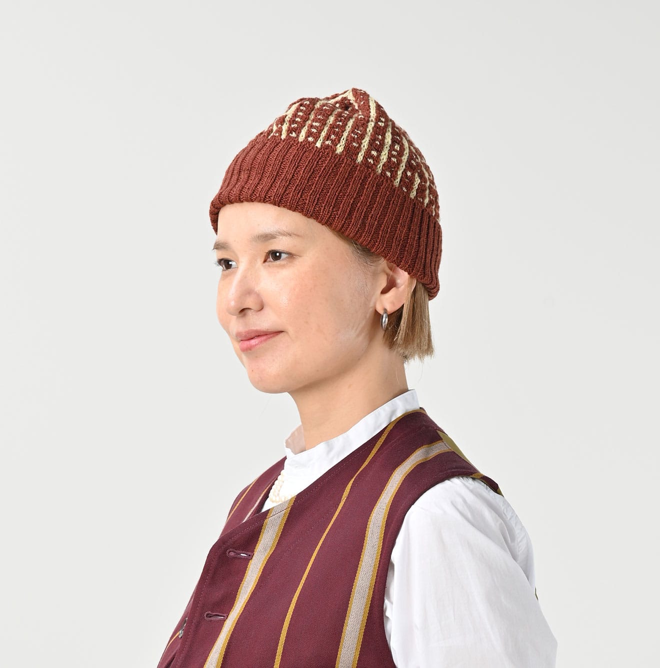 45R Bonita Jacquard Cap (Burgundy) - Image 3
