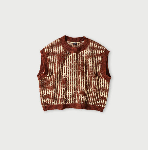 45R Bonita Jacquard Vest (Burgundy)