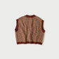 45R Bonita Jacquard Vest (Burgundy)