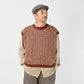 45R Bonita Jacquard Vest (Burgundy)