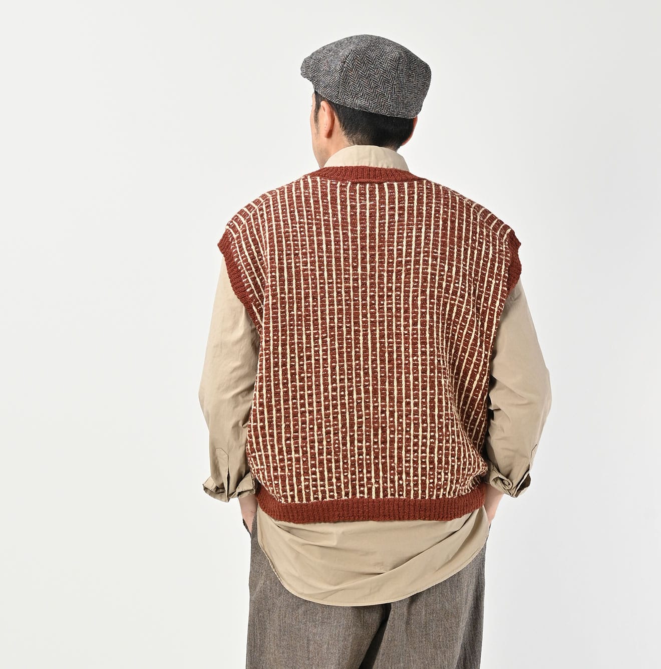 45R Bonita Jacquard Vest (Burgundy)