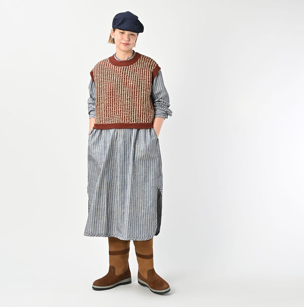 45R Bonita Jacquard Vest (Burgundy)