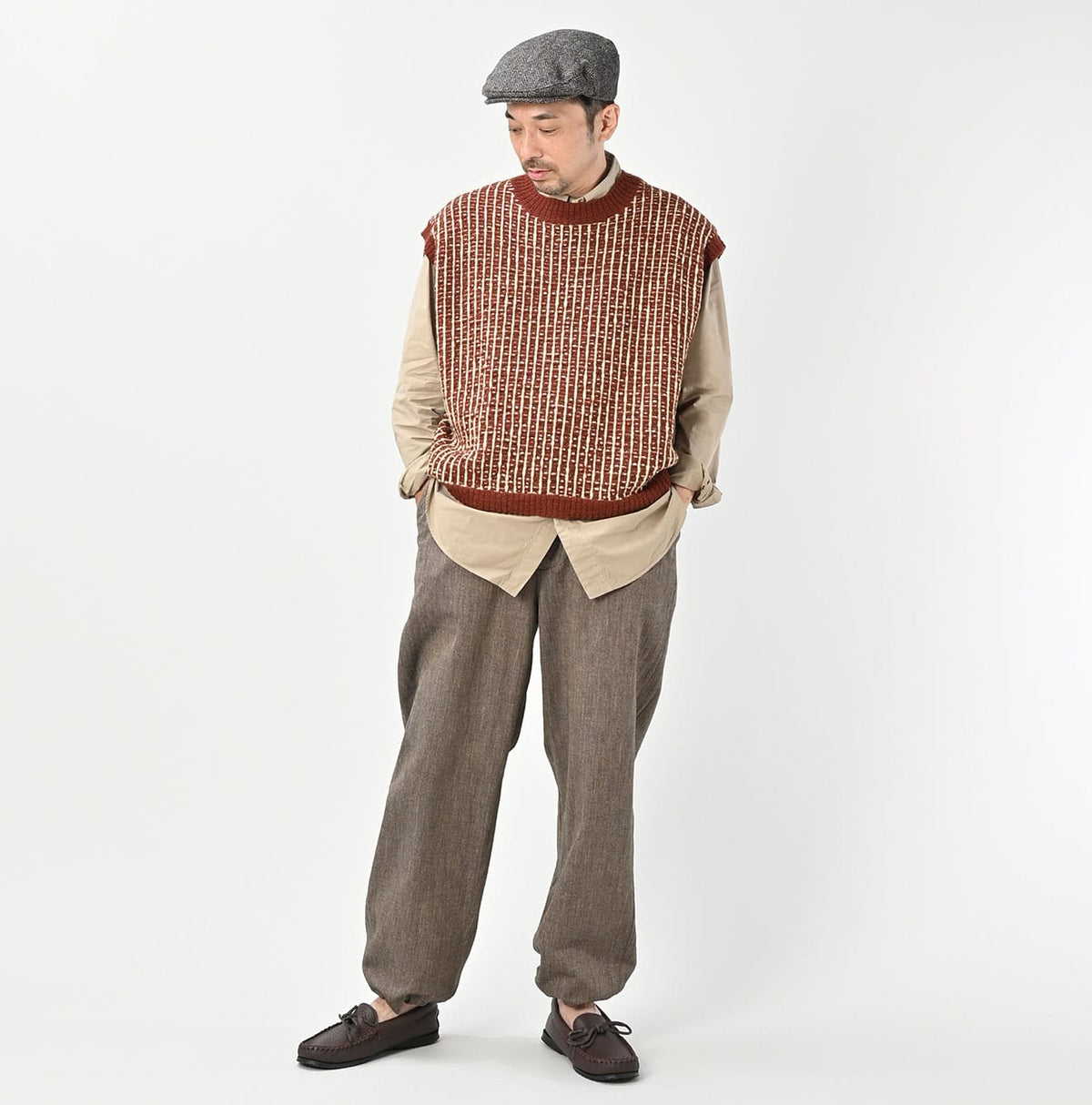 45R Bonita Jacquard Vest (Burgundy)