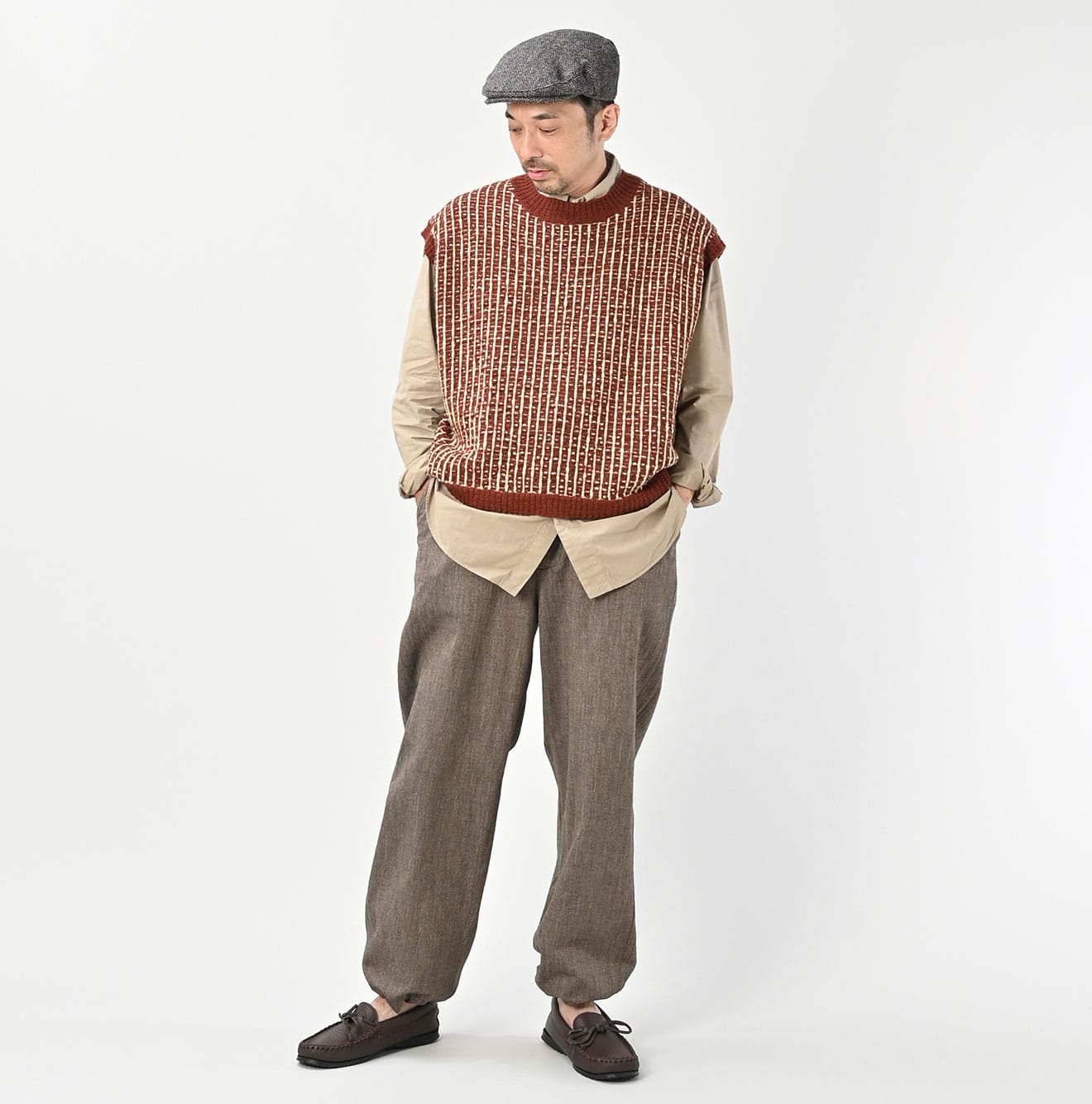 45R Bonita Jacquard Vest (Burgundy)