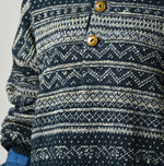45R Indigo Nordic Jacquard 908 Henley