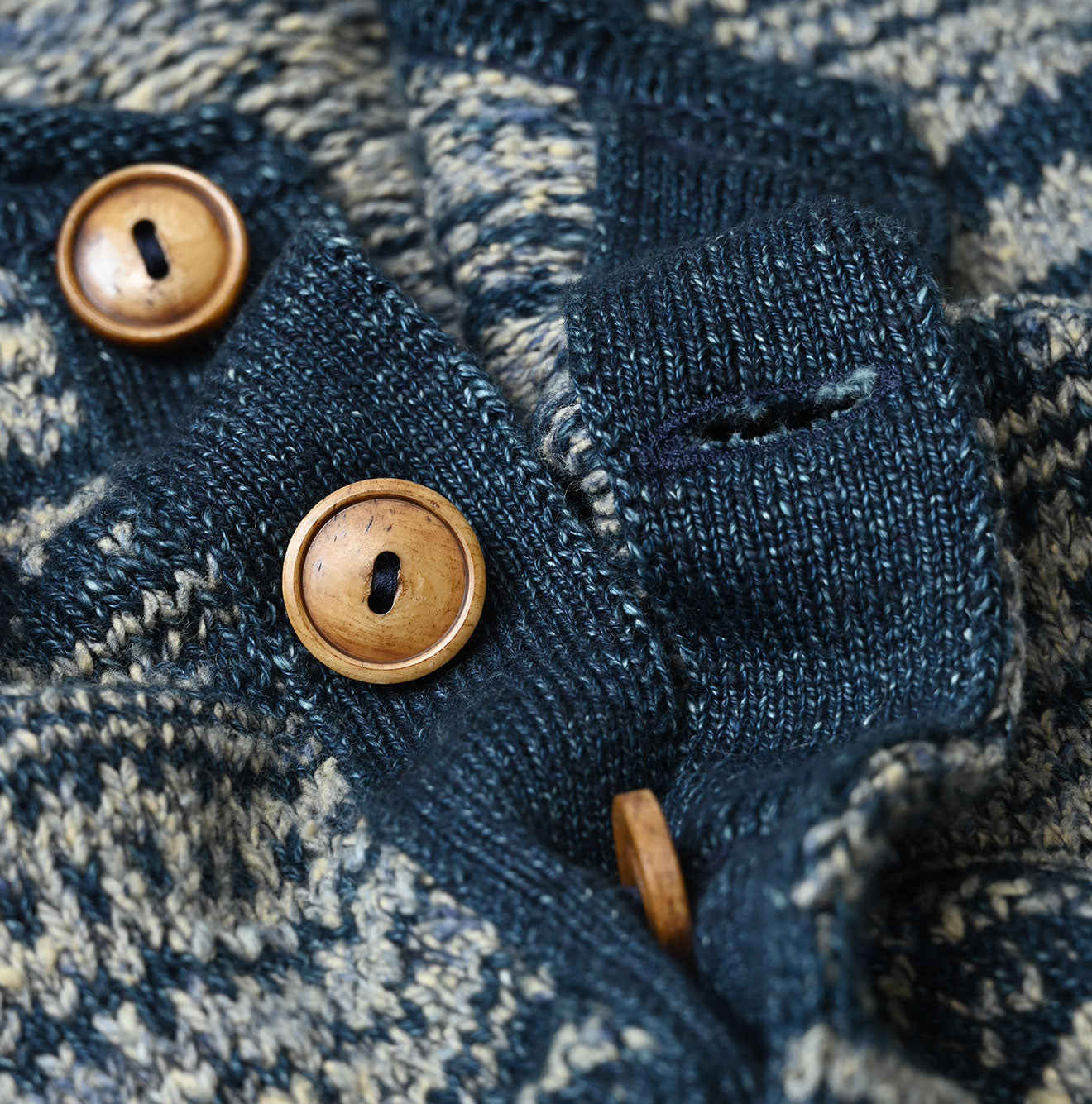 45R Indigo Nordic Jacquard 908 Henley - Image 19