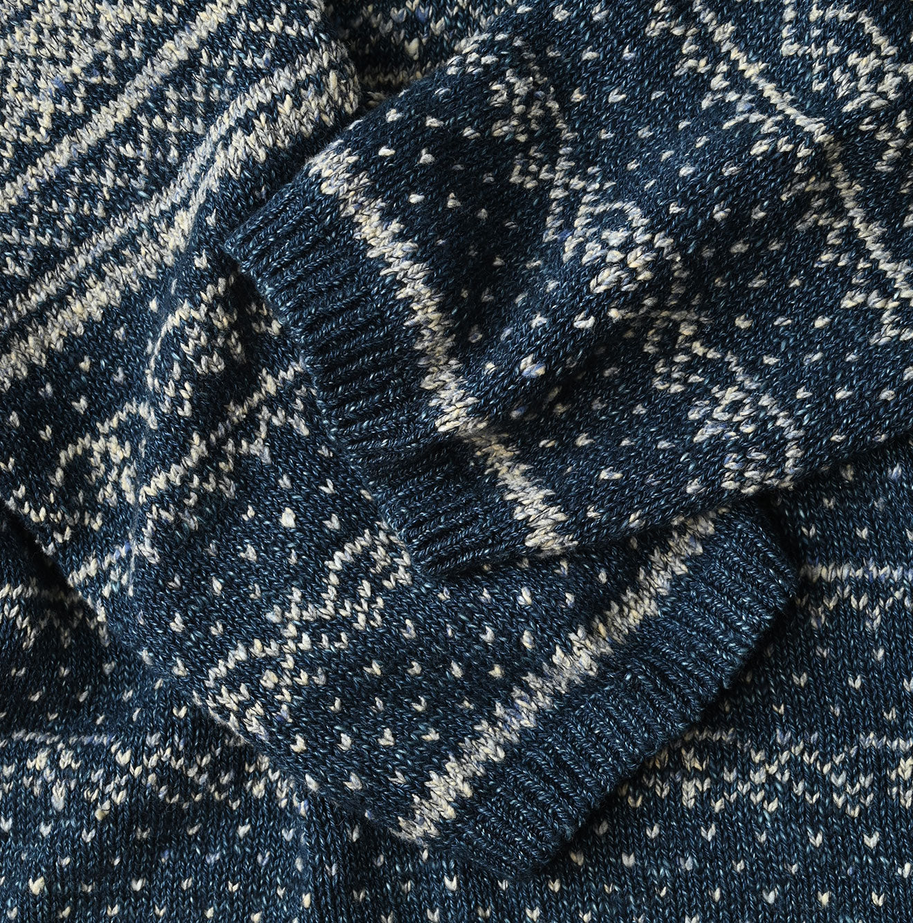 45R Indigo Nordic Jacquard 908 Henley - Image 20